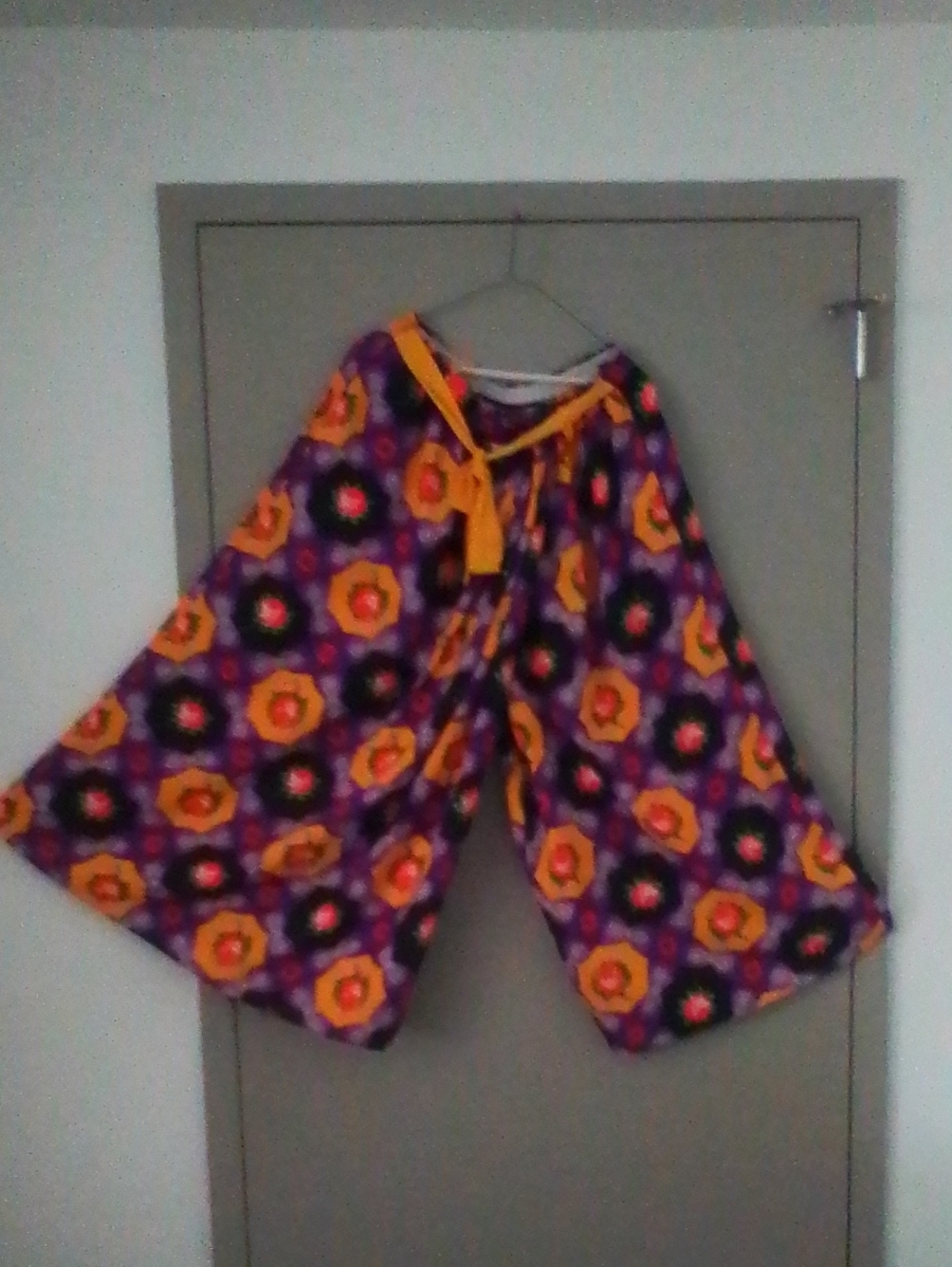 Women's Purple & Yellow Floral Wide-Leg Palazzo Pants